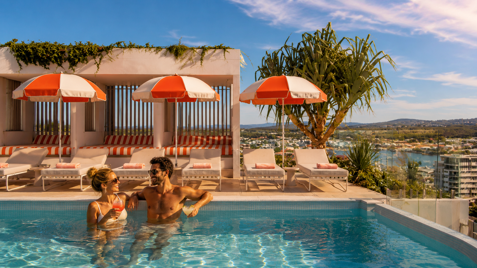Sunshine Coast Coastal Escape with Rooftop Cocktails & Spa Indulgence